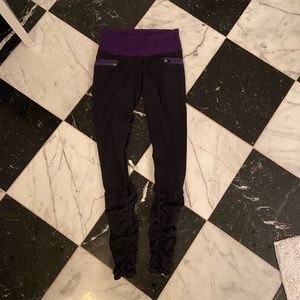 Lululemon Ankle Zip Ruched Leggings